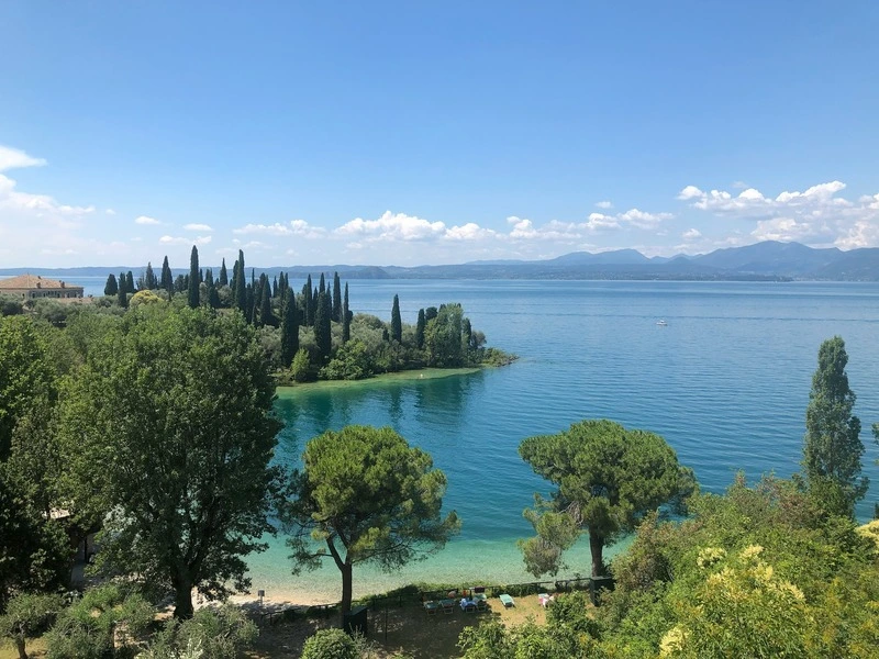 forest and waters of lake garda italy