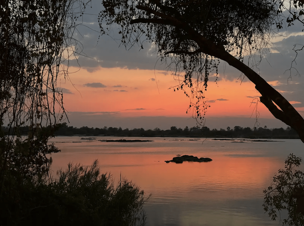 Sunset over the Zambezi River