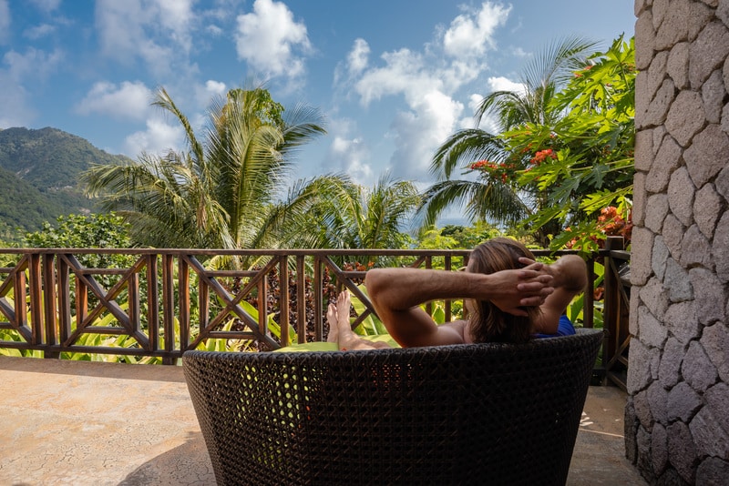 Jungle Bay suite balcony Dominica
