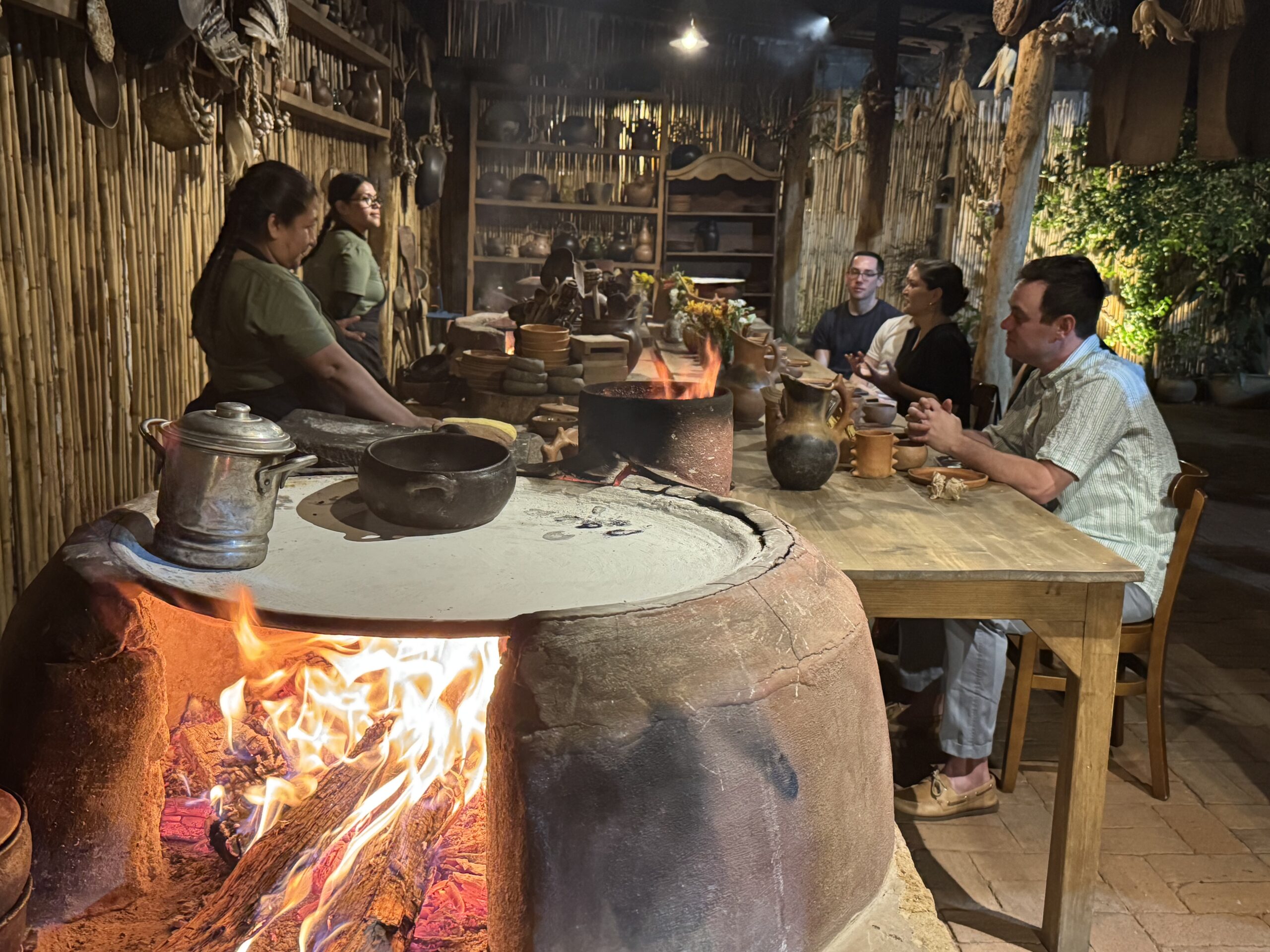 Fire cooker at Oaxacan restaurant